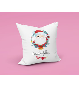 Mutlu Yıllar Noel Baba Yastığı Kişiye Özel