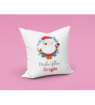 Mutlu Yıllar Noel Baba Yastığı Kişiye Özel