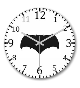 Batman Duvar Saati Bombeli Gercek Cam