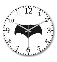 Batman Duvar Saati Bombeli Gercek Cam