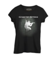 Counter Strike Siyah Kadın Tshirt