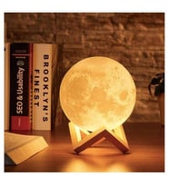 3D Ay Gece Lambası12 Cm Moonlıght