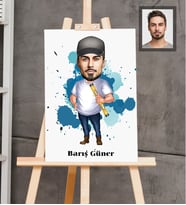 Kişiye Özel Mühendis Karikatürlü  Ahşap Tablo 30x47 Bay-2