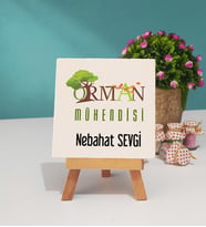 Orman Mühendisi Dekoratif Taş Baskı