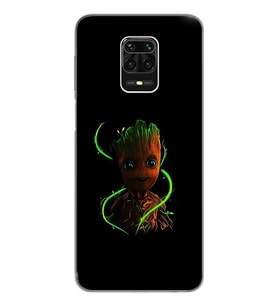 Baby Groot Tasarım Süper Şeffaf Silikon Telefon Kılıfı Xiomai Redmi Note 9 Pro -