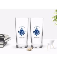 BK Gift Kişiye Özel Renkli Baskılı Trabzon Tasarımlı Turistik İkili Rakı Bardağı Seti-1 (Beyaz)