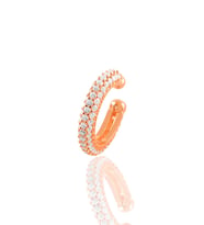Söğütlü Silver Gümüş rose zirkon taşlı kıkırdak küpe