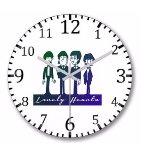 Lonely Hearts  The Beatles Duvar Saati Bombeli Gercek Cam