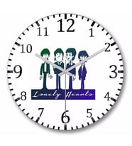 Lonely Hearts  The Beatles Duvar Saati Bombeli Gercek Cam