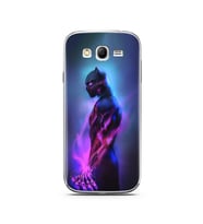 Black Panter Tasarım Süper Şeffaf Silikon Telefon Kılıfı Samsung Grand Neo