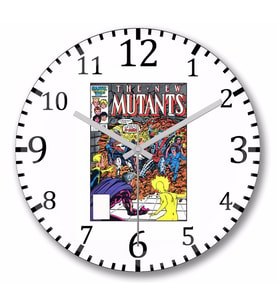 X men Novos Mutantes Duvar Saati Bombeli Gercek Cam