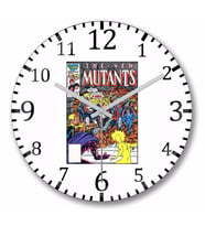 X men Novos Mutantes Duvar Saati Bombeli Gercek Cam