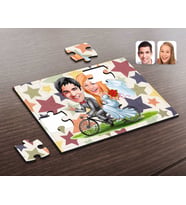BK Gift Kişiye Özel Evleniyoruz Karikatürlü Ahşap Puzzle-3
