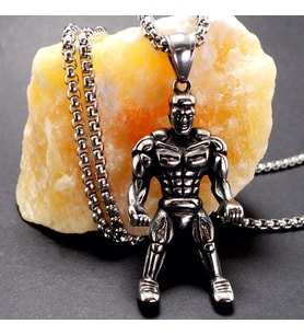 Ottoman Fitness Bodybuilding Erkek Çelik Kolye Zincir 6014736841817