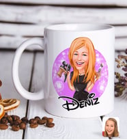 BK Gift Kişiye Özel Kadın Güzellik Uzmanı Karikatürlü Beyaz Kupa Bardak-1