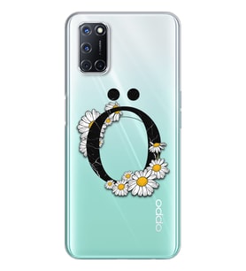 Papatya Harf Tasarım Süper Şeffaf Silikon Telefon Kılıfı Oppo A52-A72 Ö-Harfi