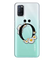 Papatya Harf Tasarım Süper Şeffaf Silikon Telefon Kılıfı Oppo A52-A72 Ö-Harfi