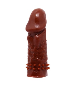 LilituShop 13 cm Klitoral Uyarıcılı Tırtıklı Penis Kılıfı