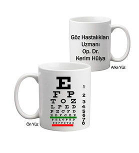 Göz Doktoruna Hediye İsimli Kişiye Özel Kupa Bardak