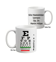 Göz Doktoruna Hediye İsimli Kişiye Özel Kupa Bardak