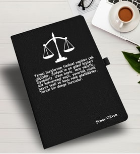 KİŞİYE ÖZEL TERAZİ BURCU TEMALI  DEFTER &  AJANDA