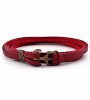 BORDO ORJİNAL GERÇEK DERİ ÇAPALI ERKEK BİLEKLİK BT494