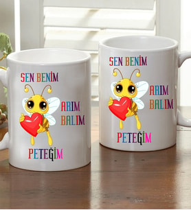 Kişiye Özel Arım Balım Peteğim Kupa Bardak