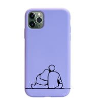 Iphone 11 Pro Max Çizgi Tasarımlı Mor Lansman Telefon Kılıfı