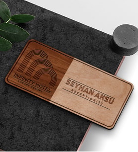 BK Gift Kişiye Özel Ahşap Yaka İsimliği - 2