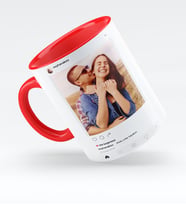 BK Gift Kişiye Özel İnstagram Kırmızı Kupa Bardak