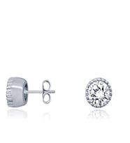 Diamond Line-Gülaylar Altın 14 Ayar Tektaş Küpe