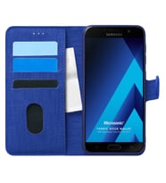 Microsonic Samsung Galaxy A5 2017 Kılıf Fabric Book Wallet Lacivert