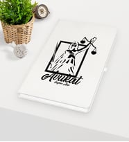BK Gift Kişiye Özel Avukat Temalı Beyaz Defter - 16