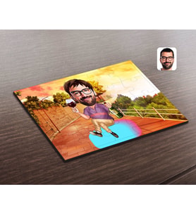 BK Gift Kişiye Özel Erkek Karikatürlü Ahşap Puzzle-2