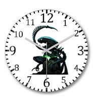 Alien Duvar Saati Bombeli Gercek Cam
