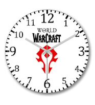 World Of Warcraft Horde Wow Duvar Saati Bombeli Gercek Cam