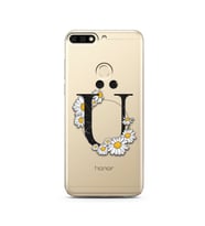 Papatya Harf Tasarım Süper Şeffaf Silikon Telefon Kılıfı Huawei Honor 7c-Y7 (201