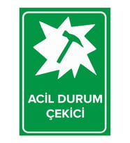 MIGNATIS - Acil Durum Çekici Levhası - Sac Malzeme 25x35cm