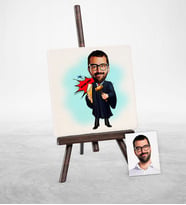 BK Gift Kişiye Özel Hakim Karikatür Şovaleli Doğal Taş  1