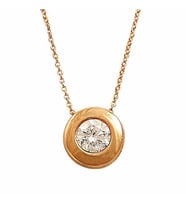 Tektaş Kolye 1,40 Gram 14 Ayar Altın Zirkon Taşlı (Sarı)