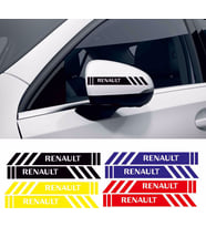 Renault 9 ayna sticker etiket şerit - spor tuning görünüm 1pakette 4 renk