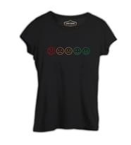 Emoji Siyah Kadın Tshirt