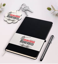 BK Gift Kişiye Özel Mekatronik Mühendisi Siyah Defter Kalem Ve Anahtarlık Hediye Seti (Model 1)
