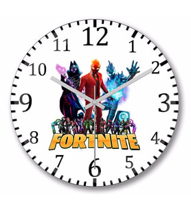 Fortnite    Duvar  Saati Bombeli Gercek Cam