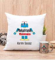 Mekatronik Mühendisi Yastık ve Silver Kupa Bardak