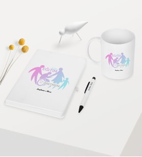 BK Gift Kişiye Özel Özel Eğitim Öğretmeni Temalı Beyaz Defter Kalem Kupa Seti - 2