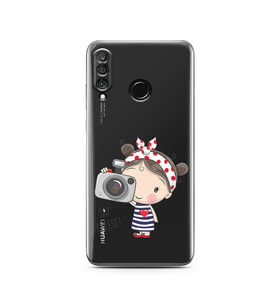 Foto Kız Tasarımlı Süper Şeffaf Silikon Telefon Kılıfı Huawei P30 Lite 