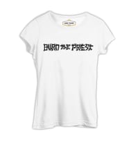 Burn the Priest  - Logo Beyaz Kadın Tshirt