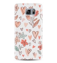 Kılıfland Samsung Galaxy Note 5 Kılıf Silikon Resimli Kapak Paint Flowers Stok 717