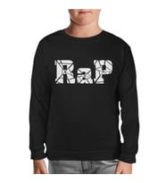 RAP Logo Siyah Çocuk Sweatshirt